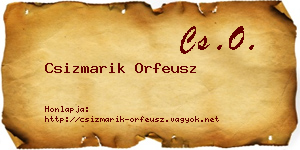 Csizmarik Orfeusz névjegykártya